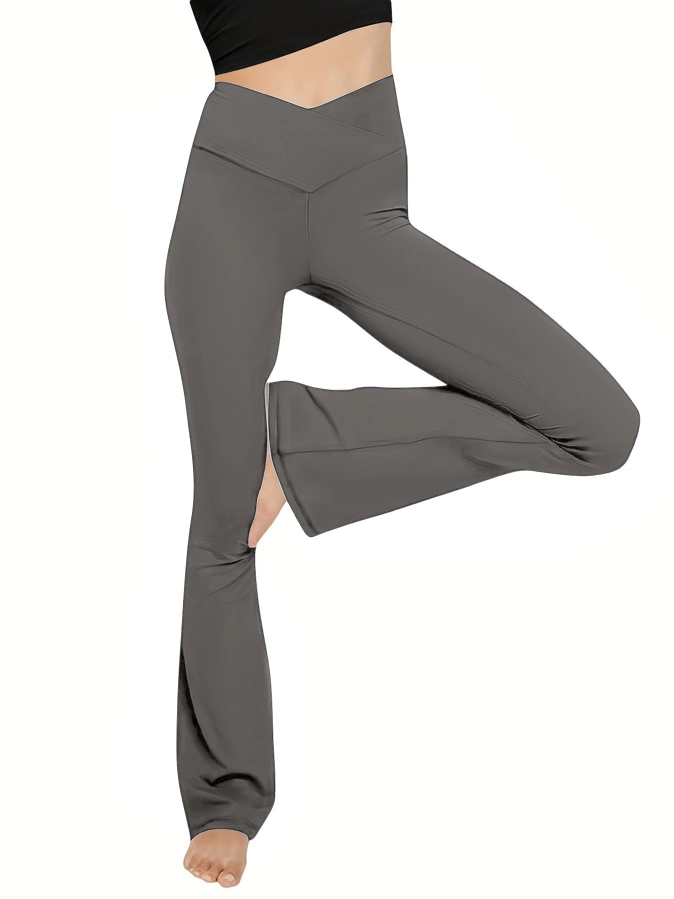 Naisten Bootcut Leggingsit Korkealla Vyötäröllä Tyyliin 4