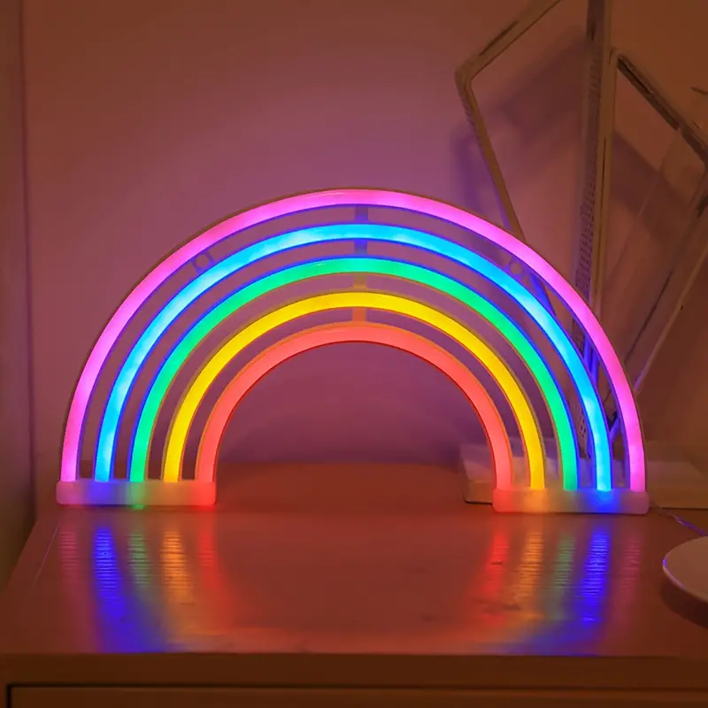 Nattlampa med Regnbågsdesign 3