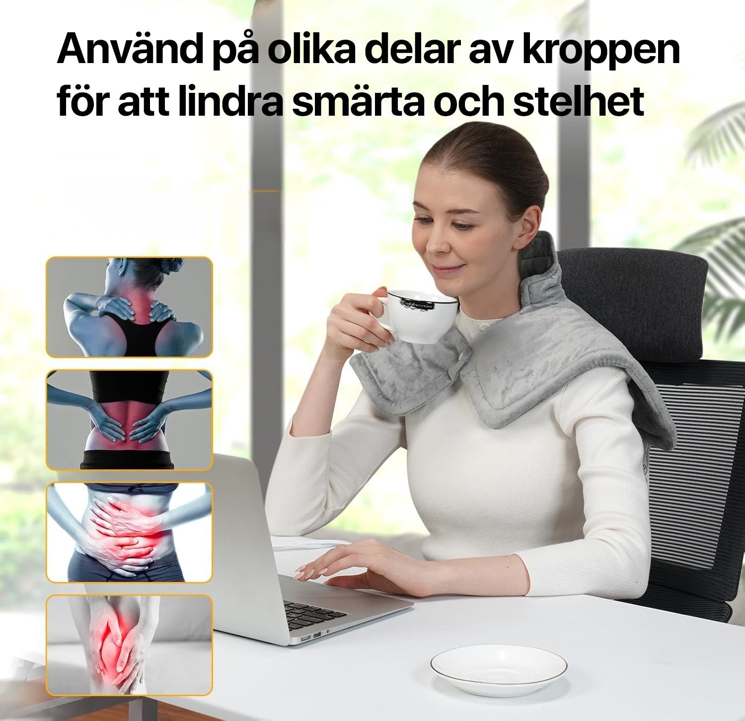 Niskan ja Hartioiden Lämmitystyyny Ergonomisella Muotoilulla 1