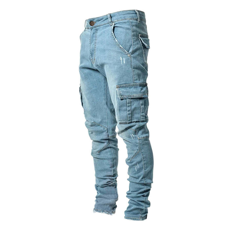 Herr Cargo Jeans Flexibel Denim