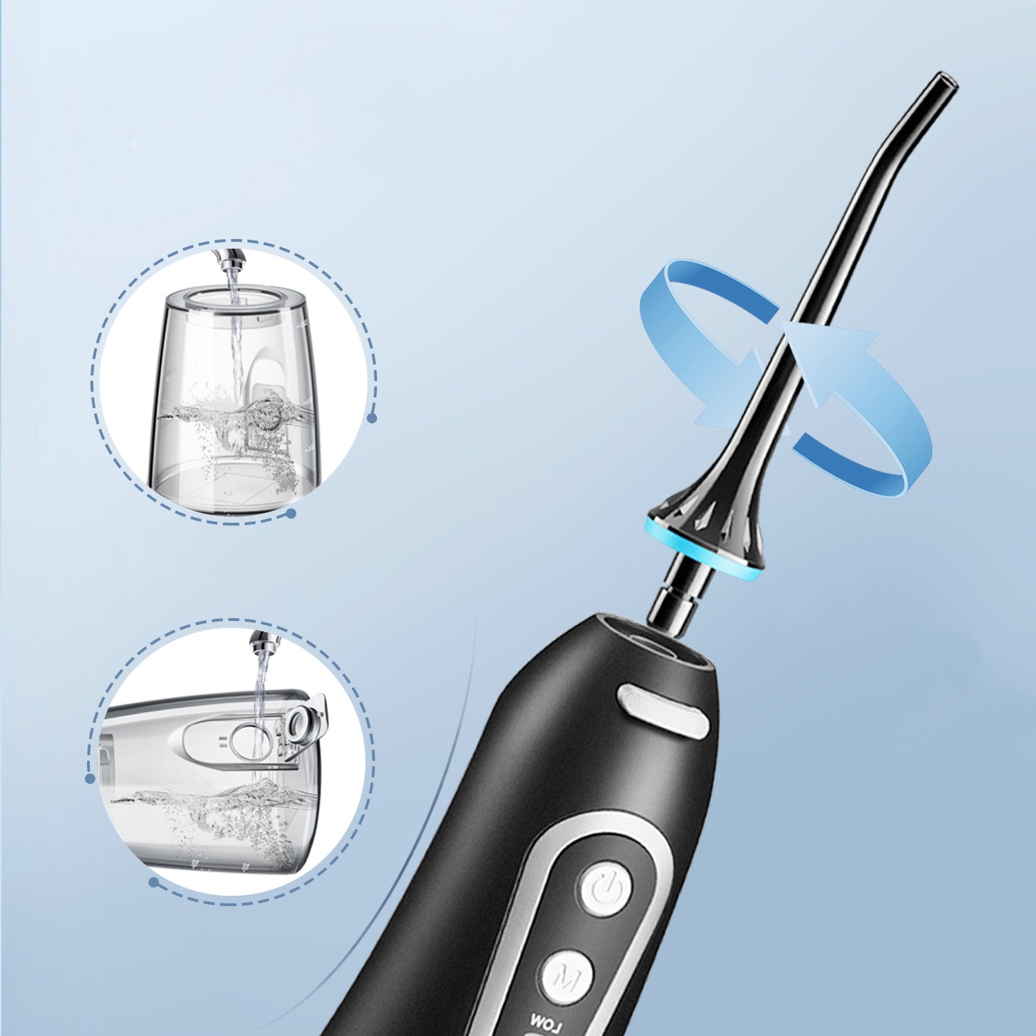 Flosser med vattenstråle