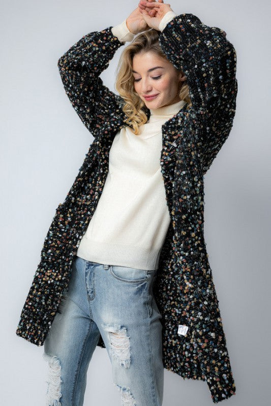 Oversized Cardigan Marled Knit för Damer 1
