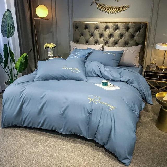 Påslakan med Broderi - Sängkläder för Elegant Sovrum 0