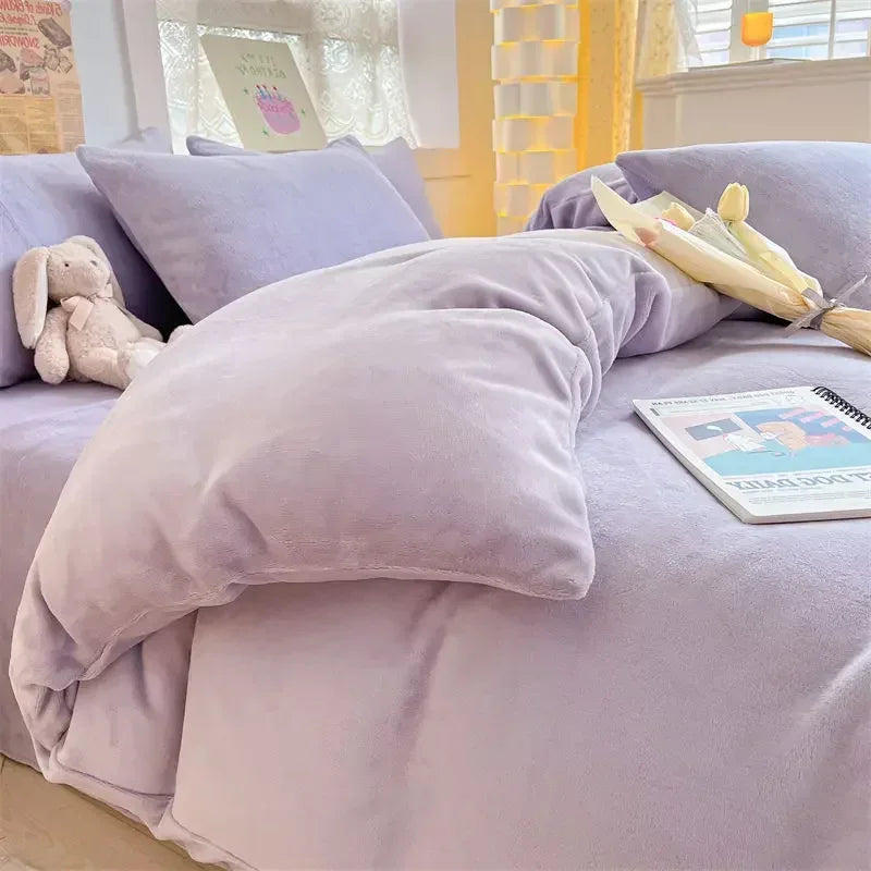 Påslakanset Fleece Vintermys för Dubbel- och Enkelsängar 0