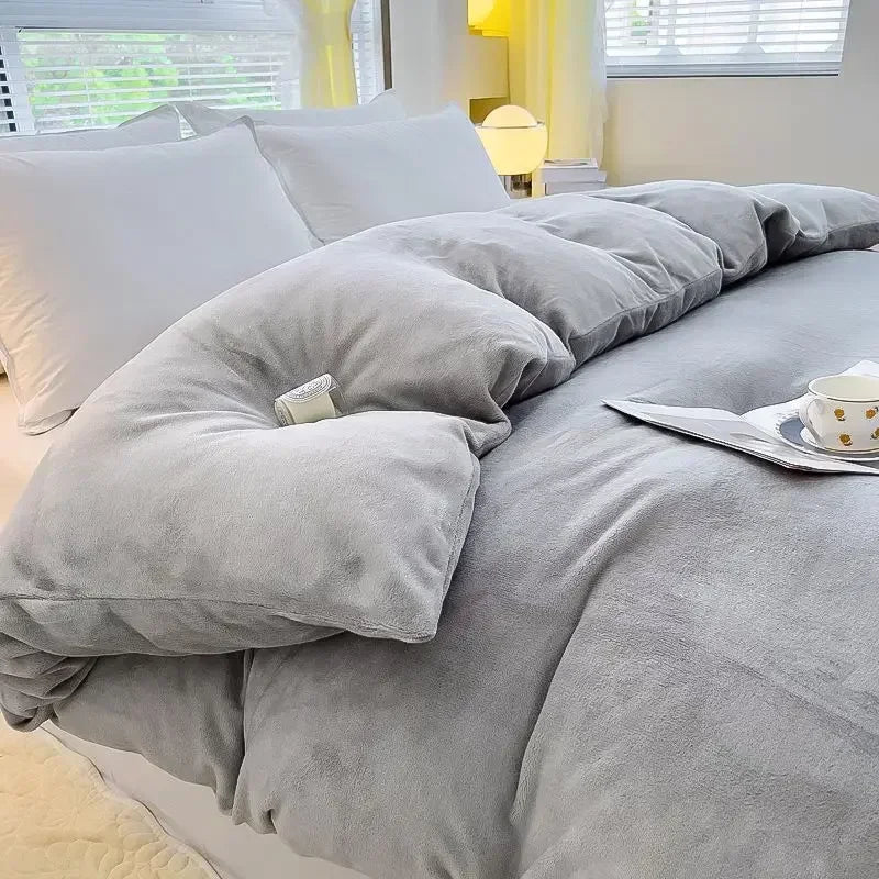 Påslakanset Fleece Vintermys för Dubbel- och Enkelsängar 2