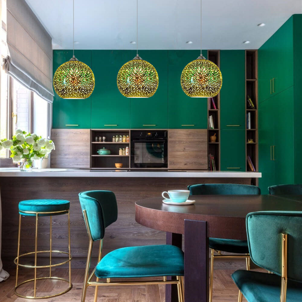 Pendellampa Kök 3D-Fyrverkeriglas Modern Design 4