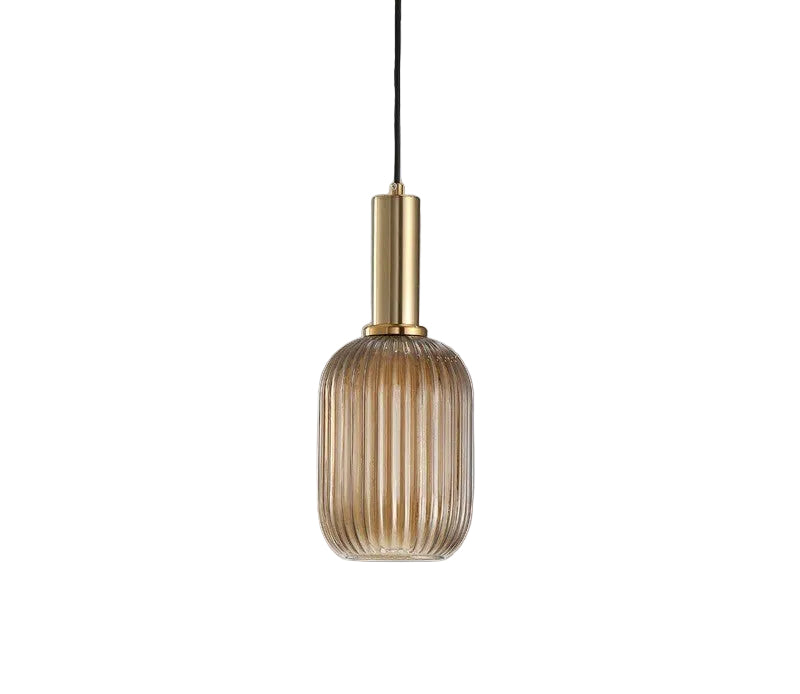 Pendellampa i glas med vintage design 0