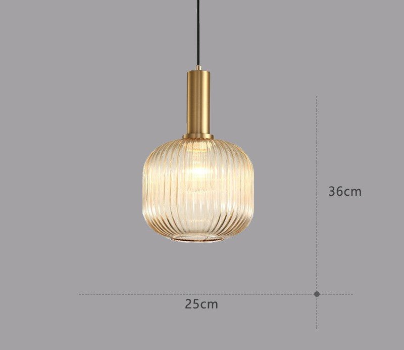 Pendellampa i glas med vintage design 10