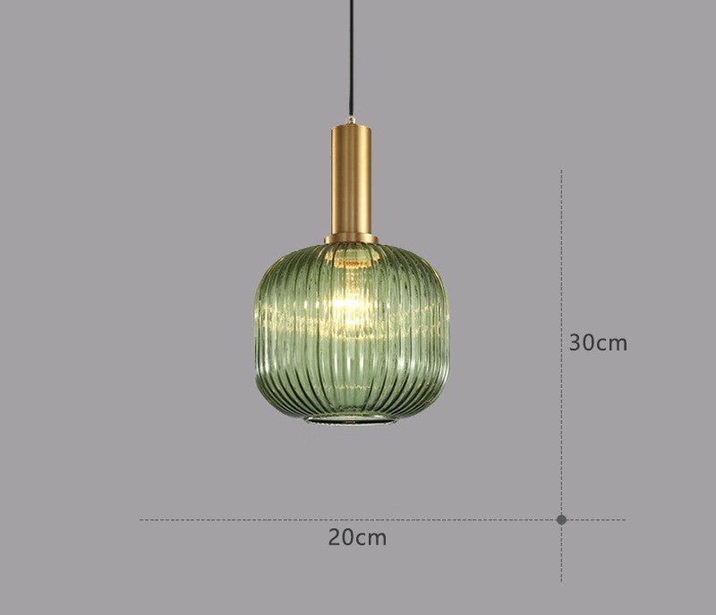 Pendellampa i glas med vintage design 11