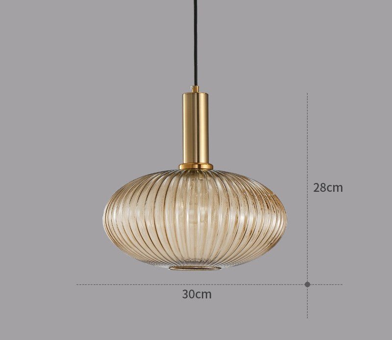 Pendellampa i glas med vintage design 12