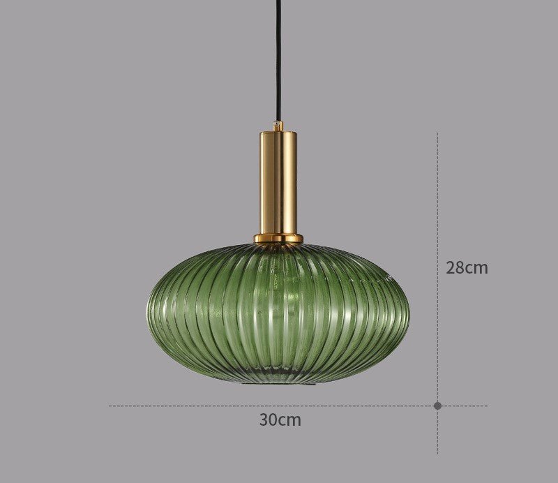 Pendellampa i glas med vintage design 13