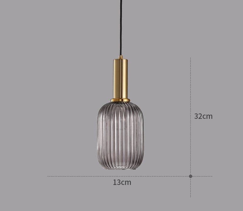 Pendellampa i glas med vintage design 15