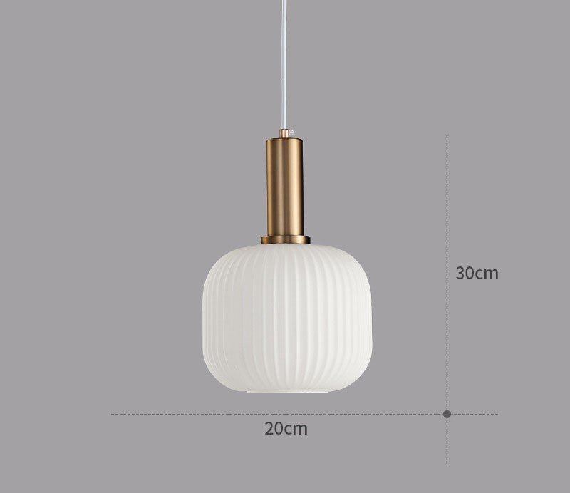 Pendellampa i glas med vintage design 16