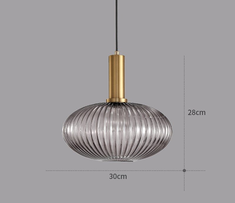 Pendellampa i glas med vintage design 17