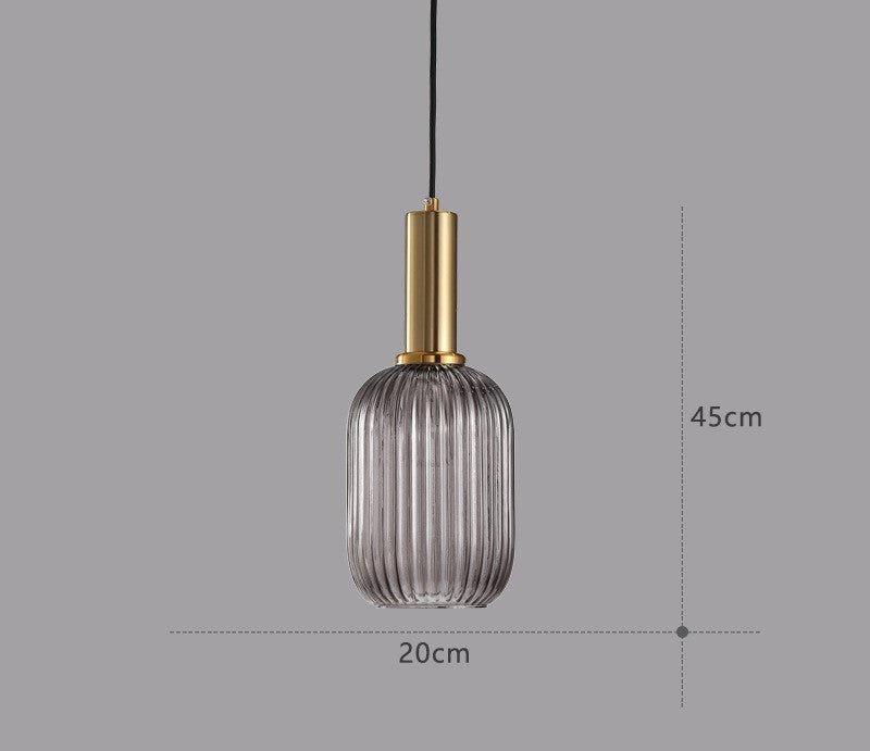 Pendellampa i glas med vintage design 3