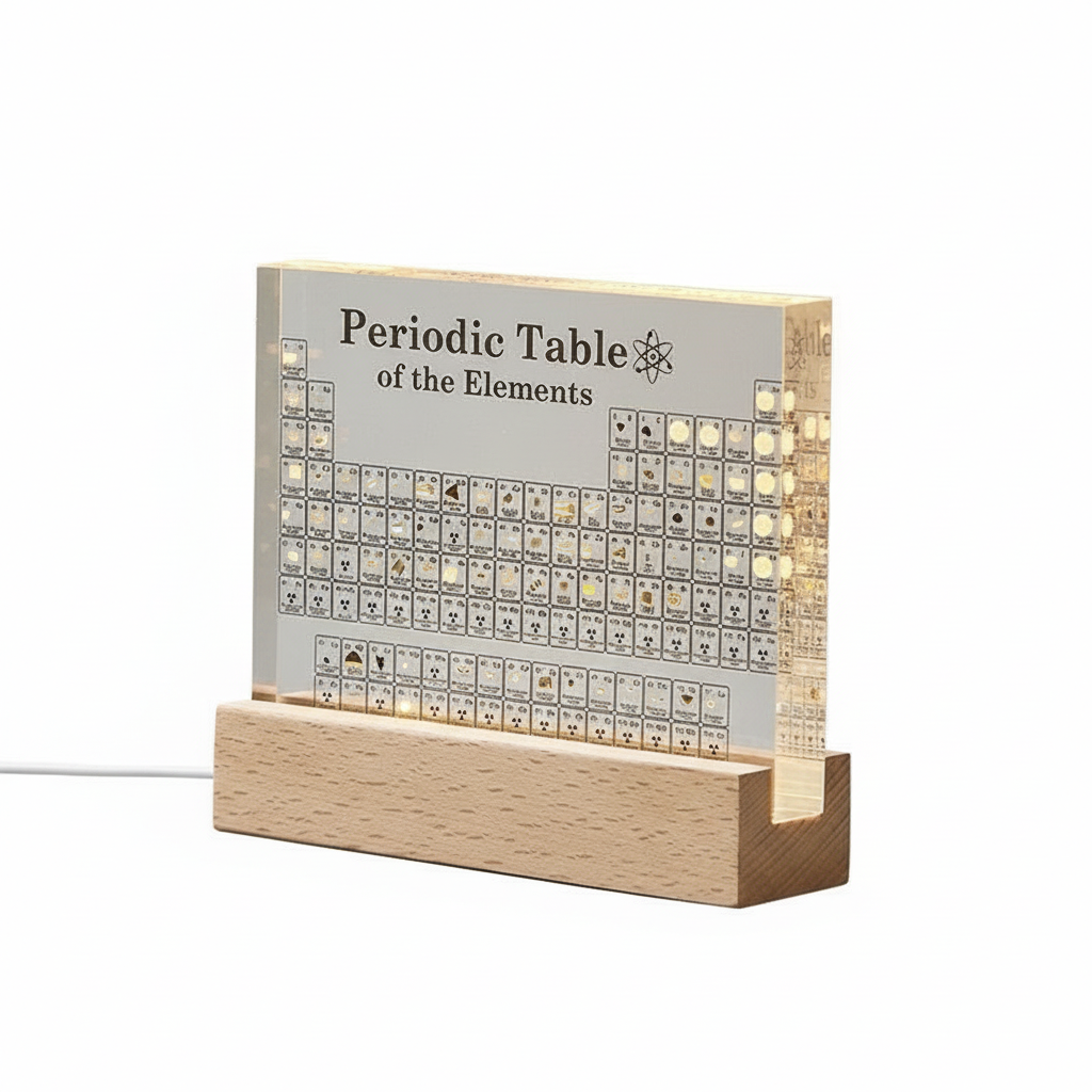 Periodiskt System i Akryl för Hem och Skola - Lärorik Inredningsdetalj 0