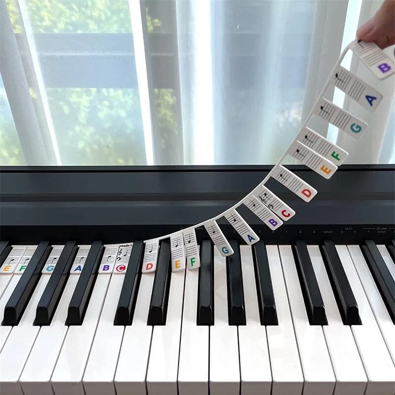 Pianoklaviatur Notetiketter Avtagbara 9