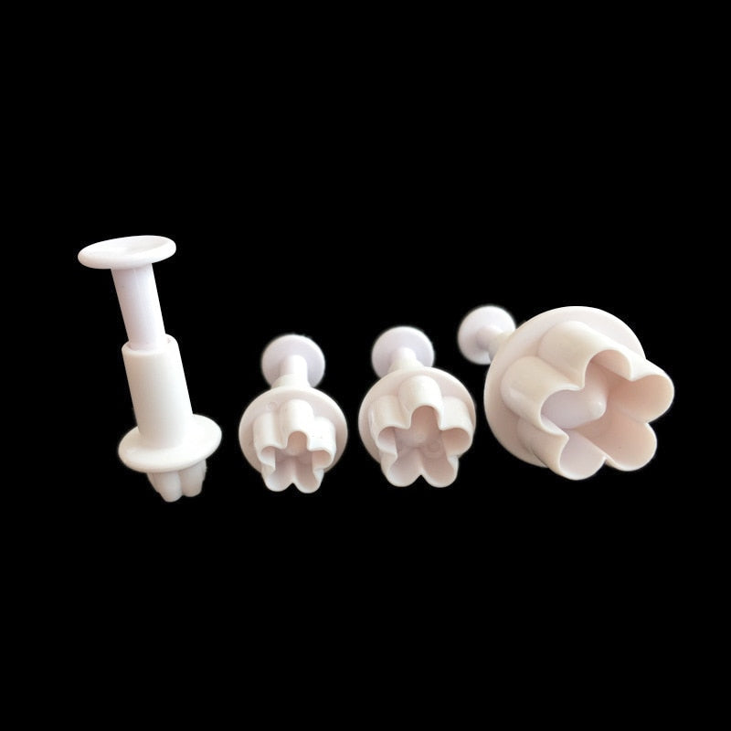 Plommonblomma Fondantkutter Set för Bakning 4