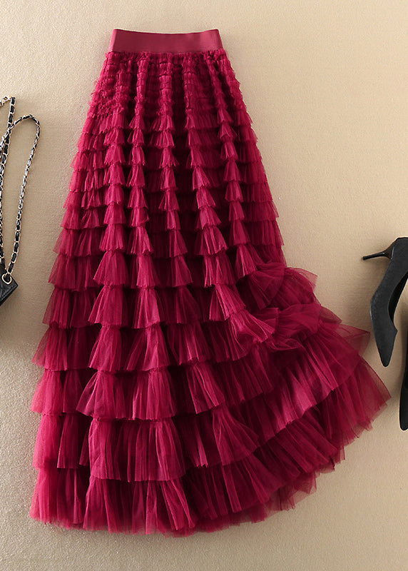 Plus Size Tyllkjol Skrynklig Design 1