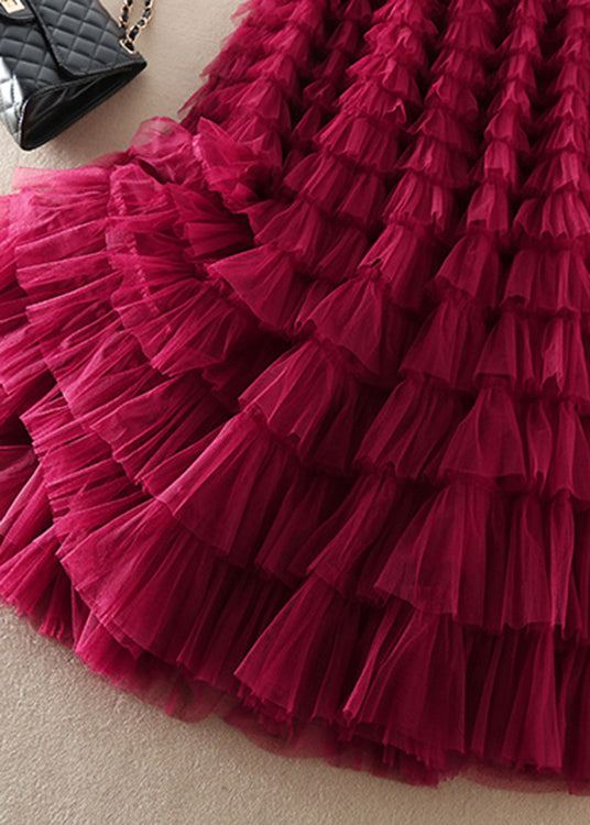 Plus Size Tyllkjol Skrynklig Design 3