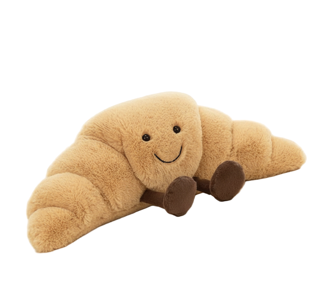 Plyschleksak Bröddesign Croissant Toast För Barn Och Vuxna 0