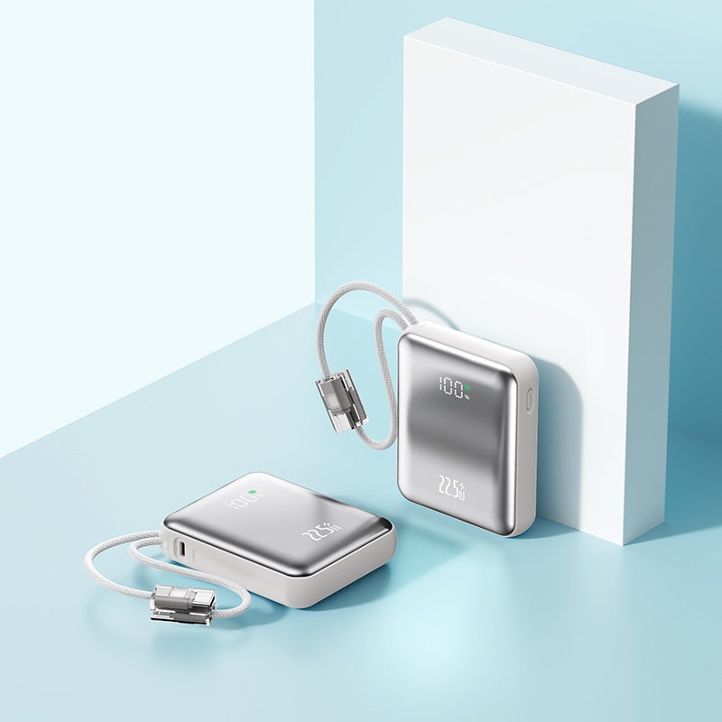 Powerbank 20000mAh Ultratunn med Digital Laddningsindikator och Integrerad Port 0
