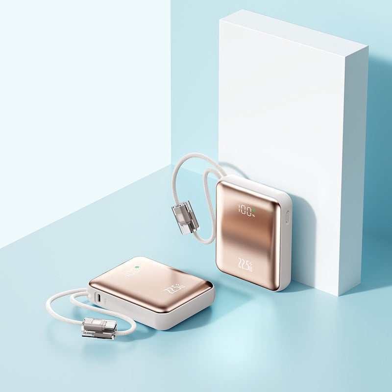 Powerbank 20000mAh Ultratunn med Digital Laddningsindikator och Integrerad Port 2