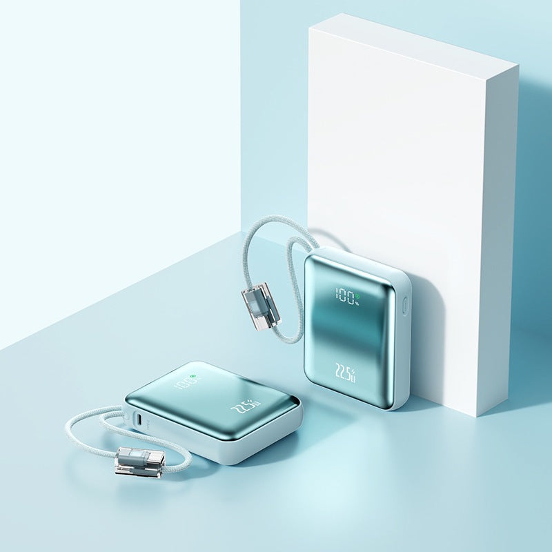 Powerbank 20000mAh Ultratunn med Digital Laddningsindikator och Integrerad Port 3