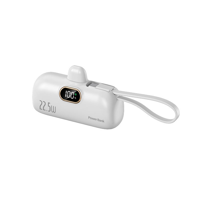Powerbank med integrerad laddkabel och snabb laddning 1