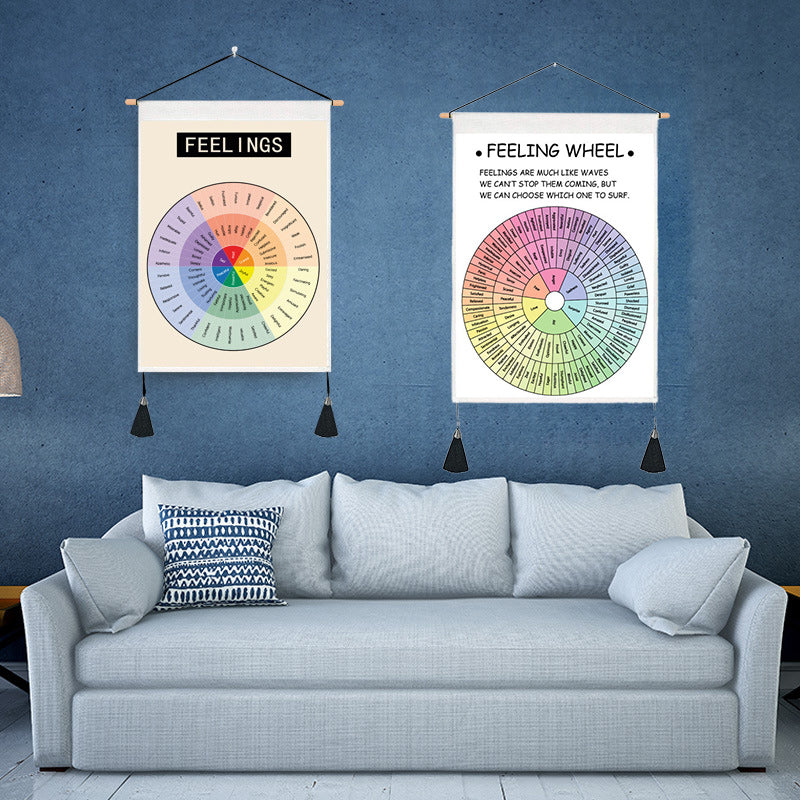 Psykologisk Väggkonst Abstrakt Geometrisk Design för Hem och Kontor 1