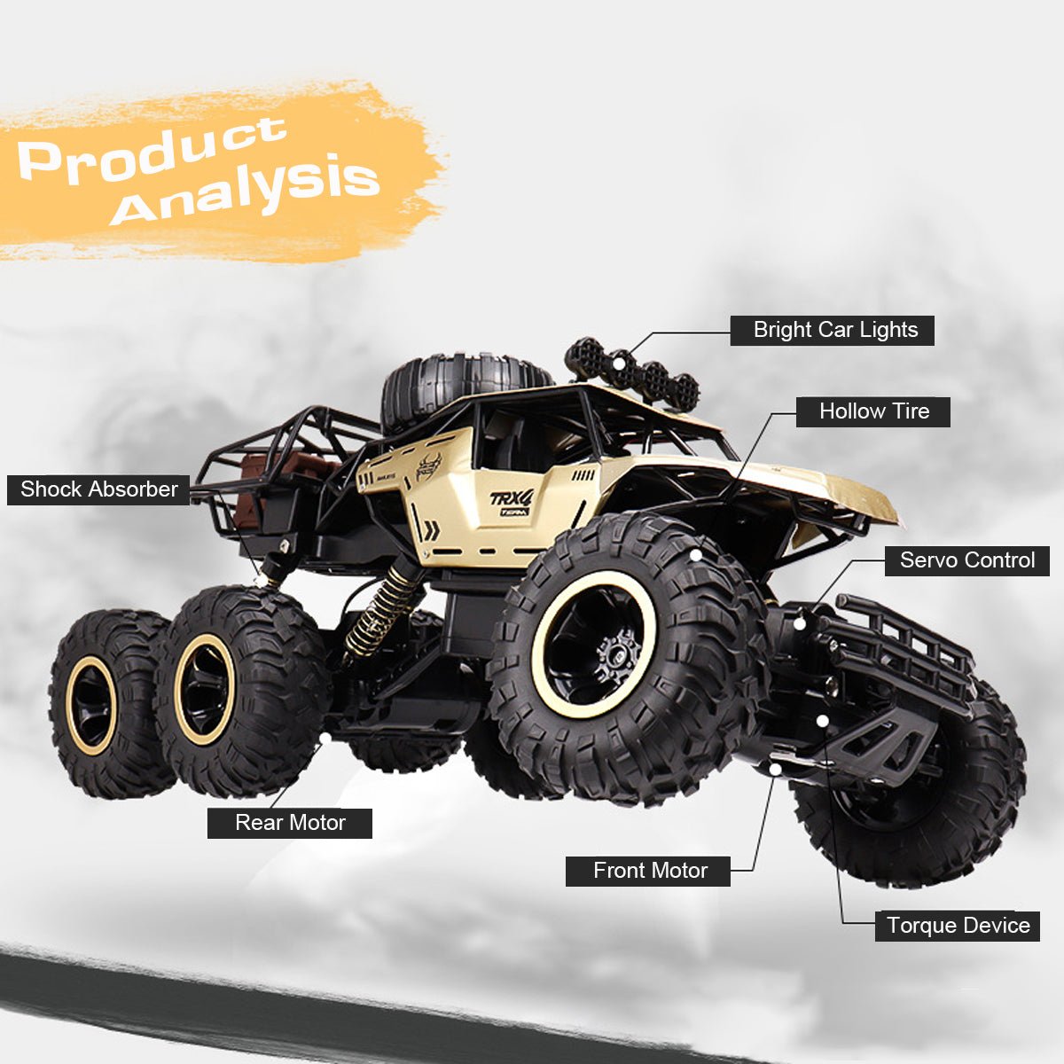 RC Monstertruck 6WD Offroad med LED-ljus 5