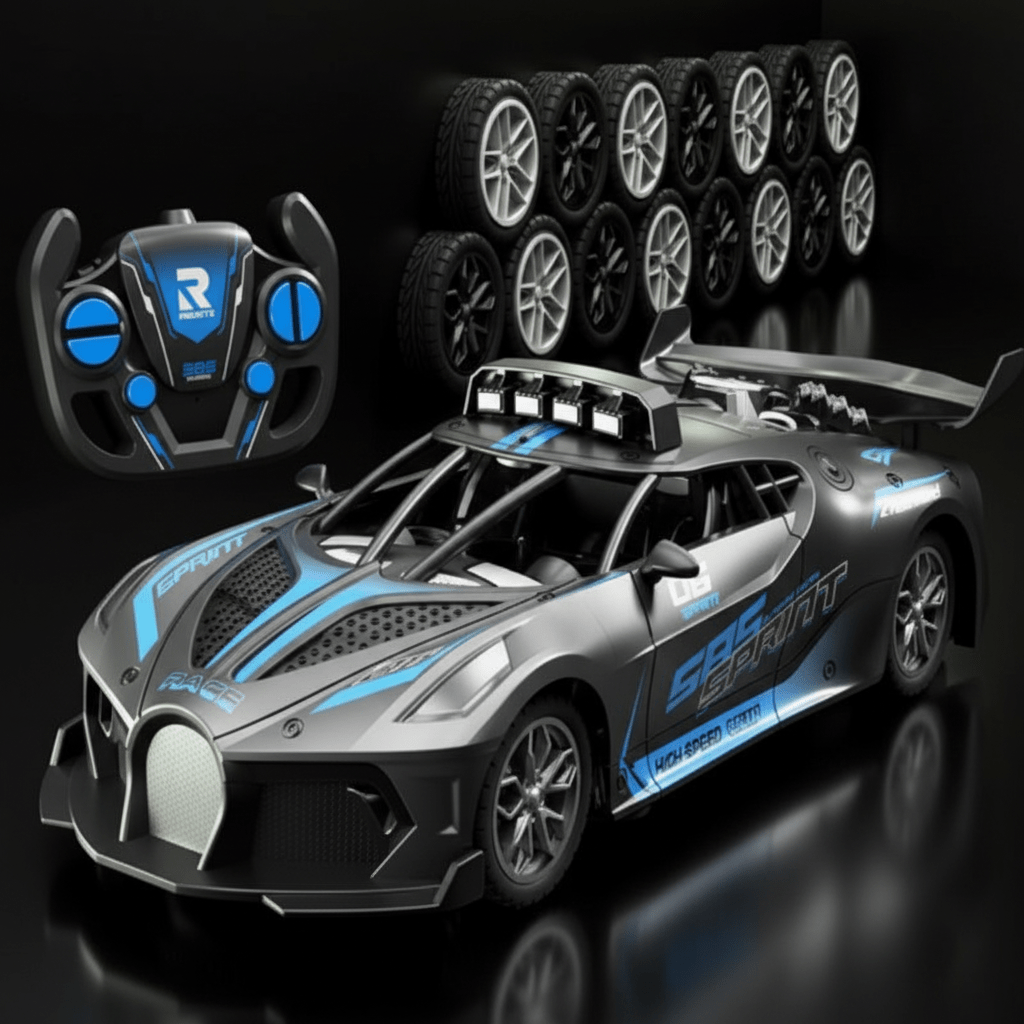 Radiostyrd Bil Barn 1:18 Driftbil med Robust Design och Användarvänlig Fjärrkontroll 0