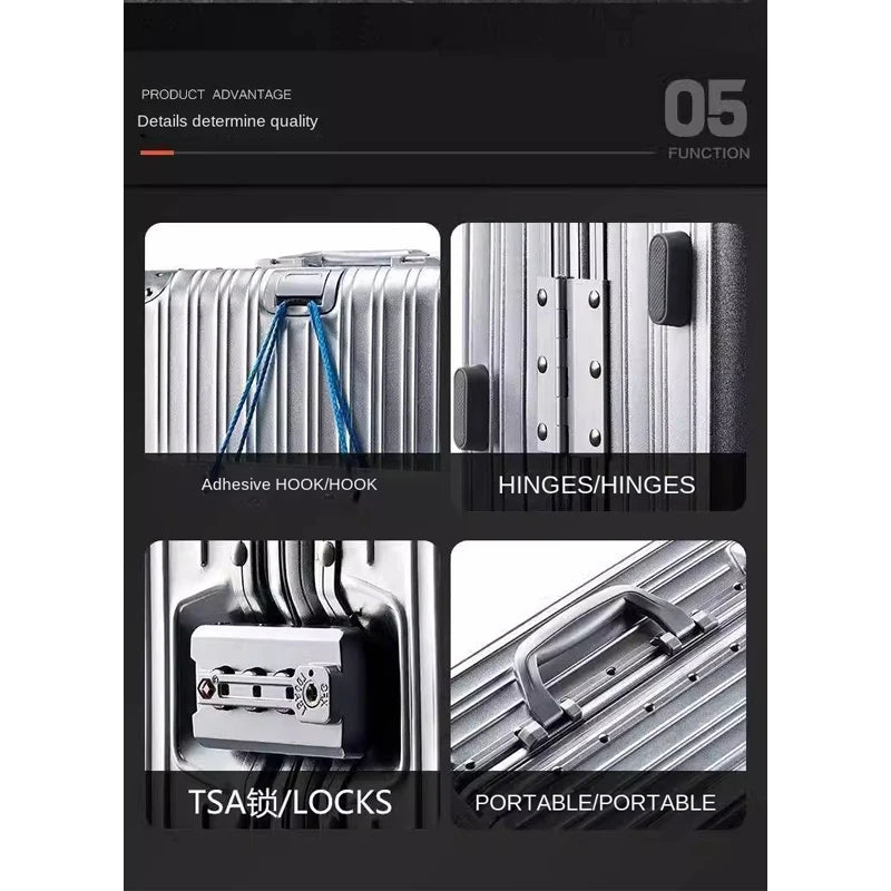 Resväska i Aluminium-Magnesium med Hårt Skal 4