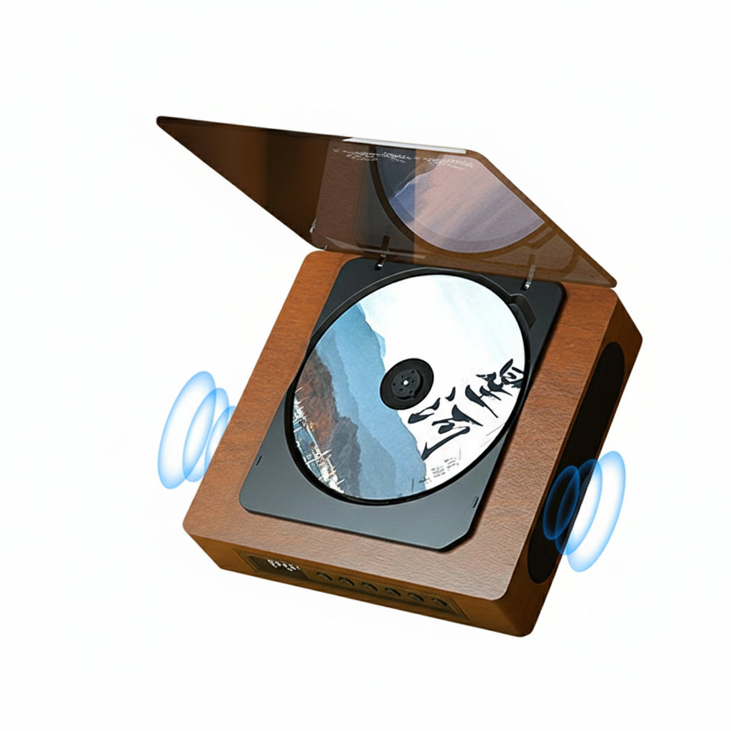 Retro CD Spelare Med Bluetooth Och Radio 0