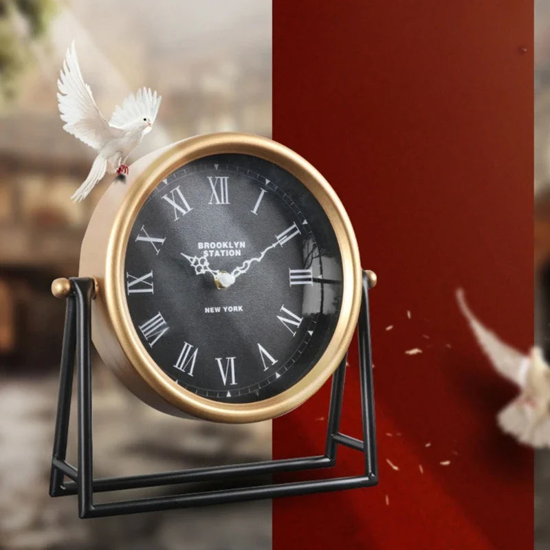 Retro Skrivbordsklocka Tyst Design 1