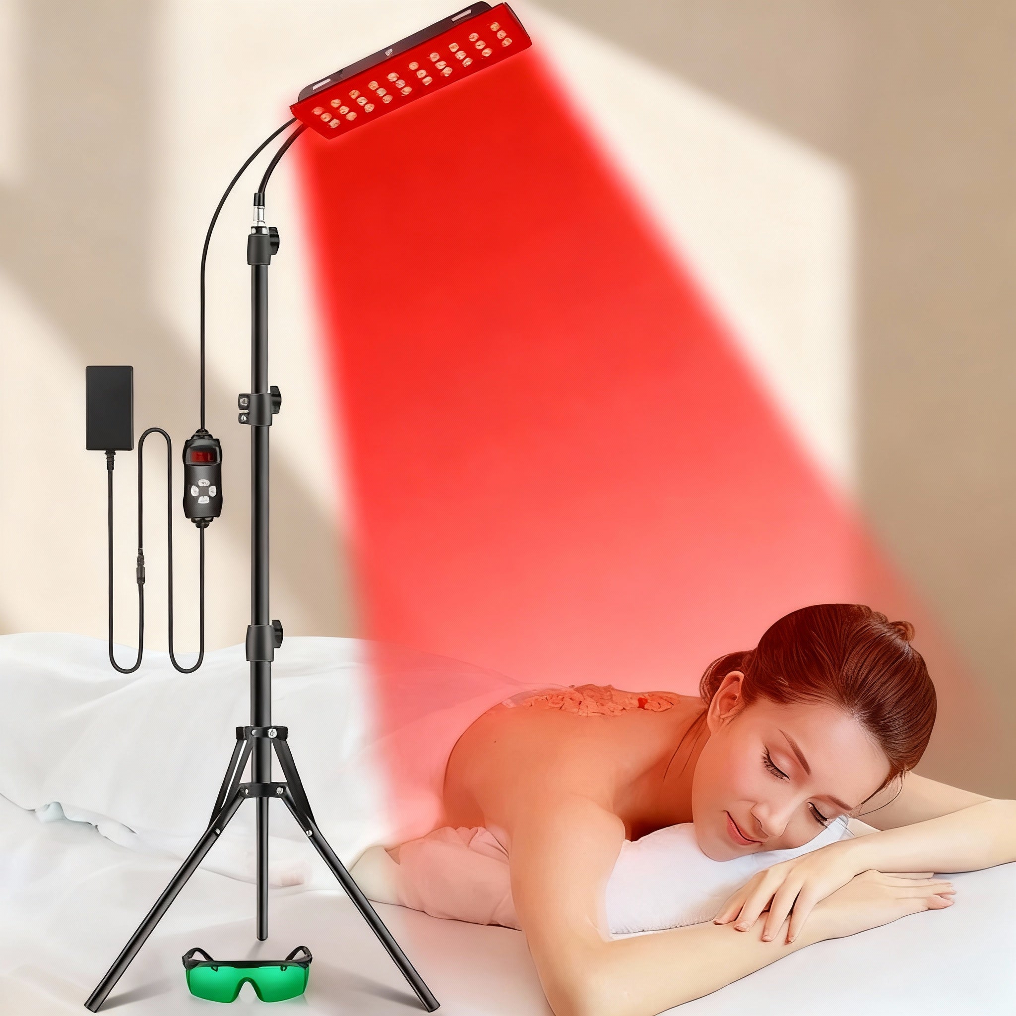 Röd Ljusterapipanel För Avkoppling Och Behandling 0