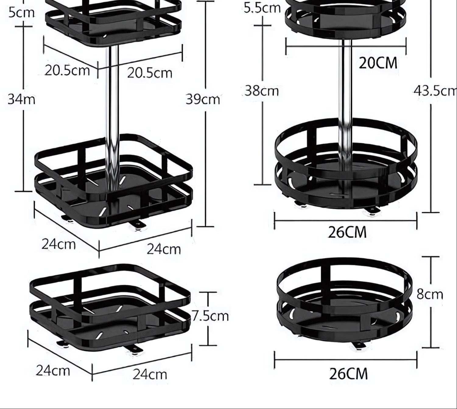 Roterande Förvaringsställ TwistRack 360° 6