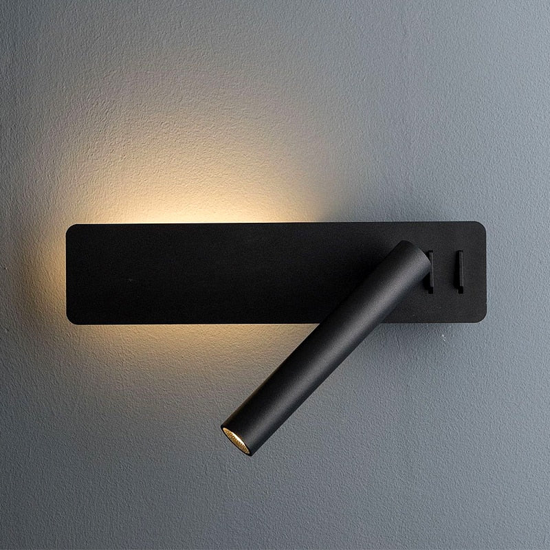 Roterande LED-läsvägglampa för sängen 1