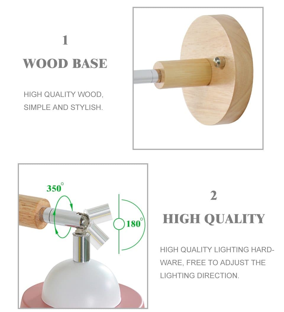 Roterbar Vägglampa med Dragkedja för Säng och Inomhusbruk 8