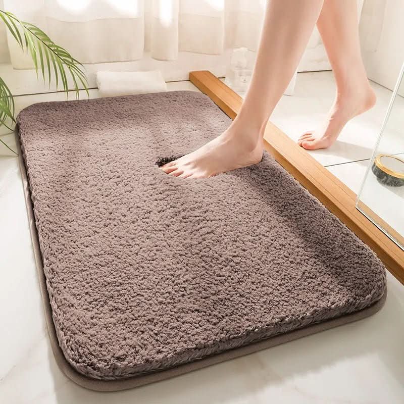 Rund Badrumsmatta Extra Tjock Design för Komfort och Modern Stil 2