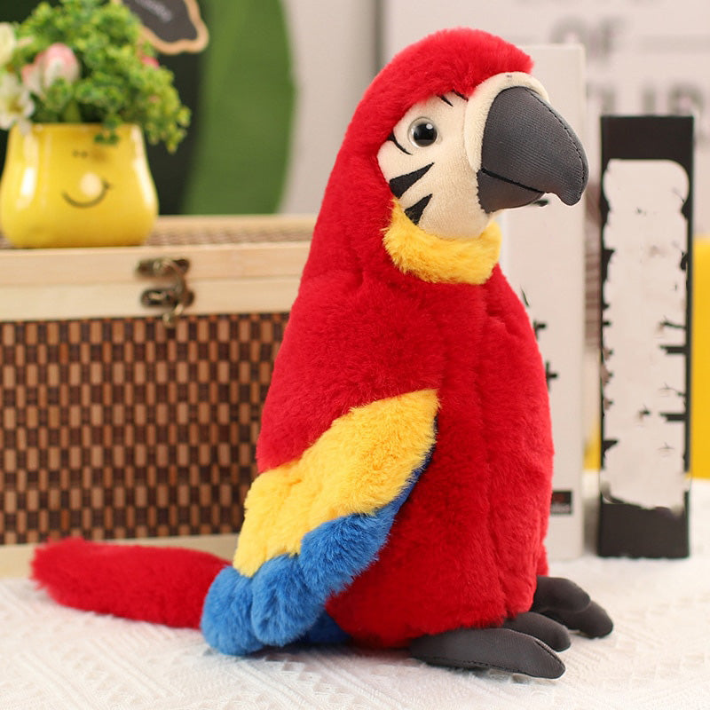 Livslik papegoja plyschleksak