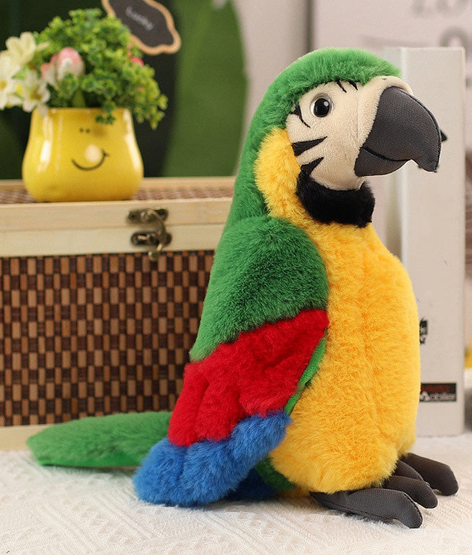 Livslik papegoja plyschleksak