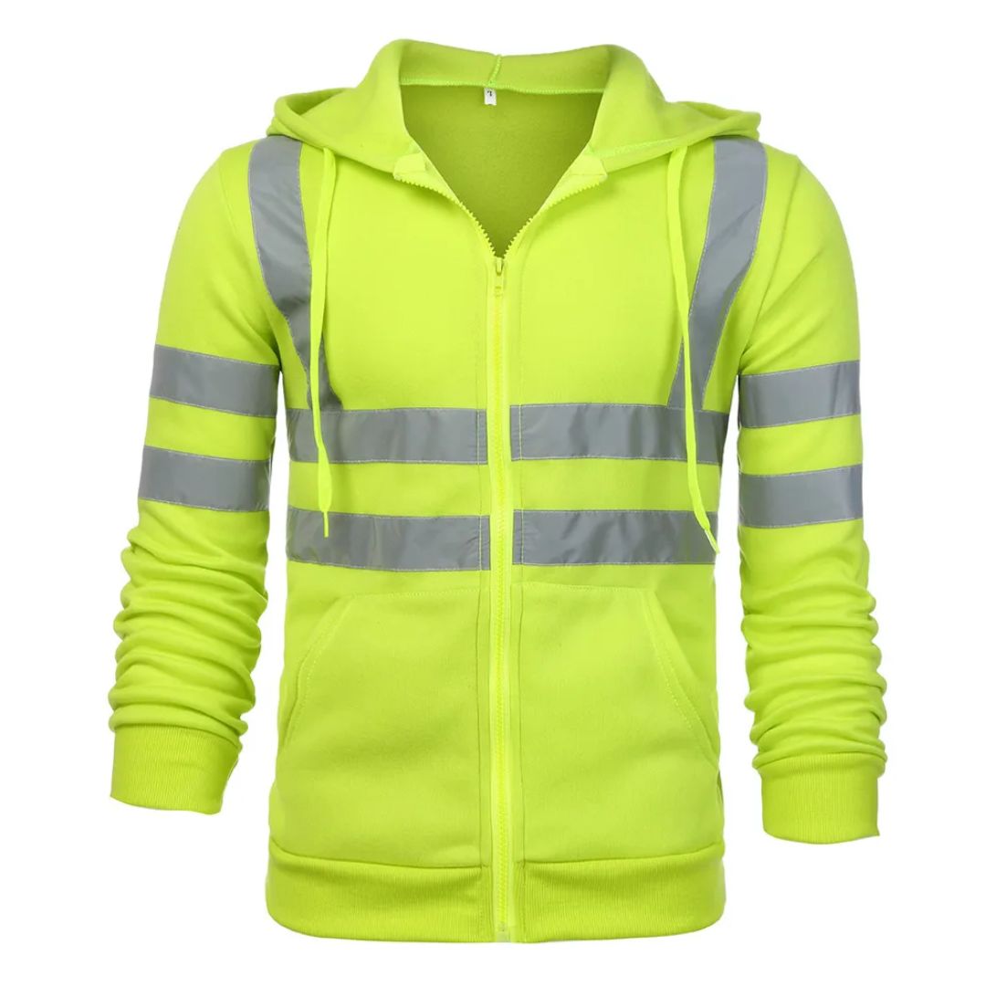 Säkerhetsväst för Professionellt Användande med Reflekterande Remsor och Rymliga Fickor 1