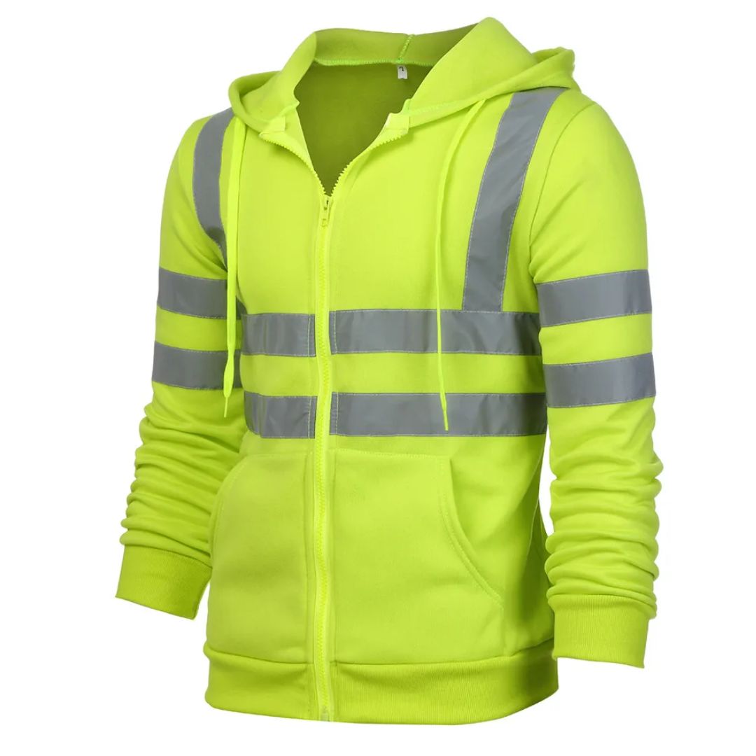 Säkerhetsväst för Professionellt Användande med Reflekterande Remsor och Rymliga Fickor 8