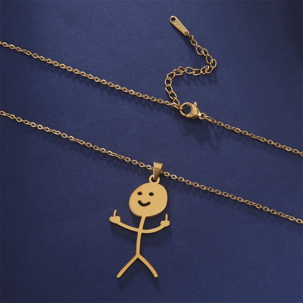 Roligt stickman-halsband
