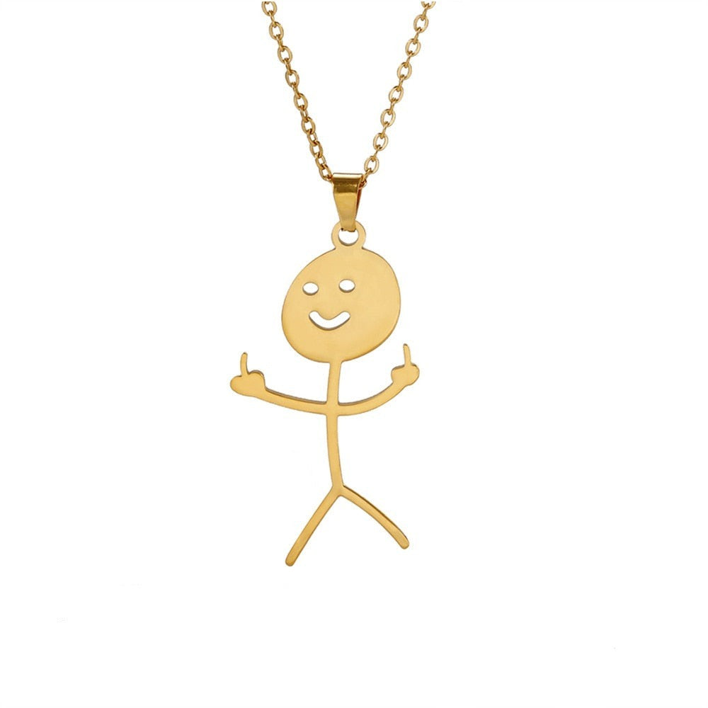 Roligt stickman-halsband
