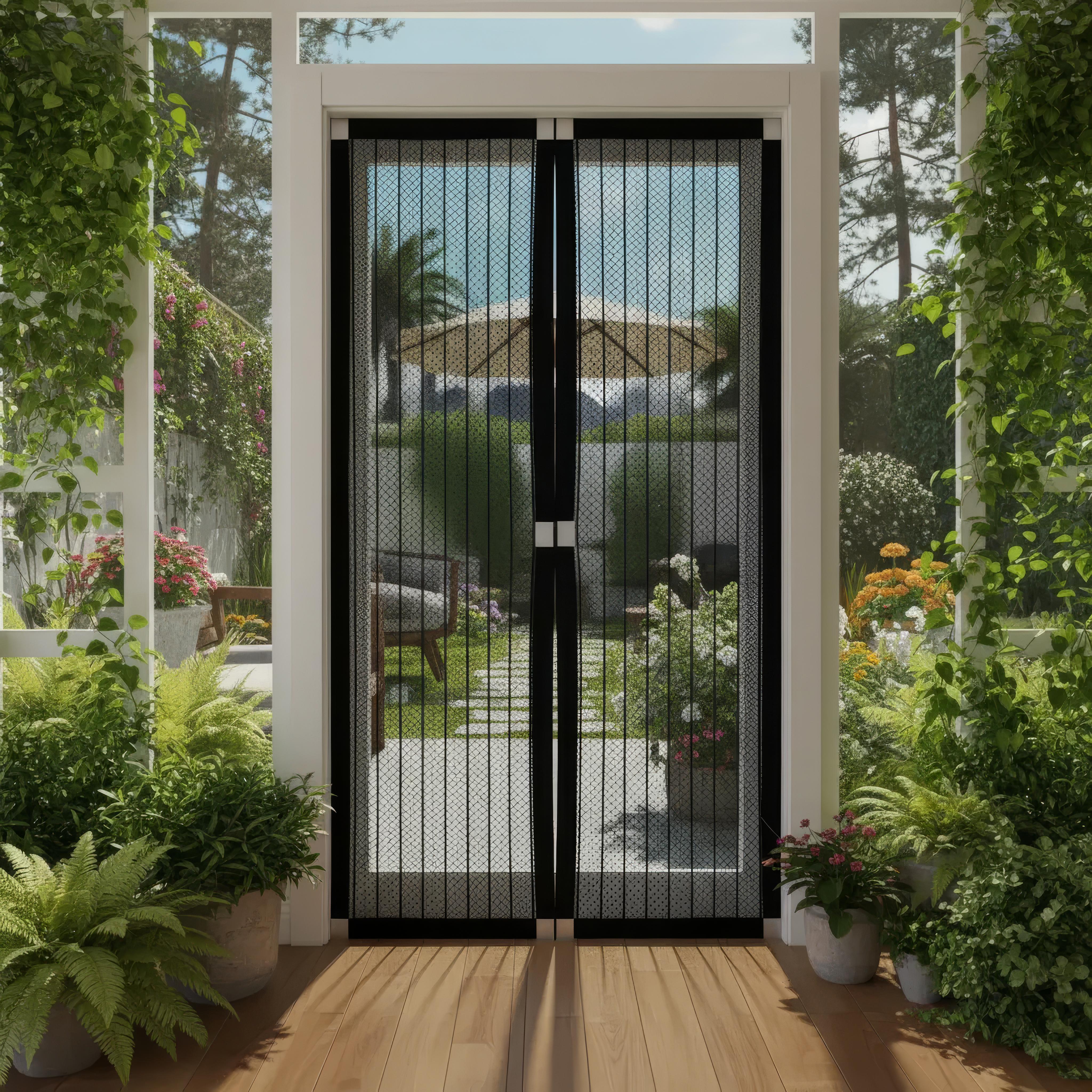 Självstängande Flugnät för Dörrar Husdjursvänlig Design 5