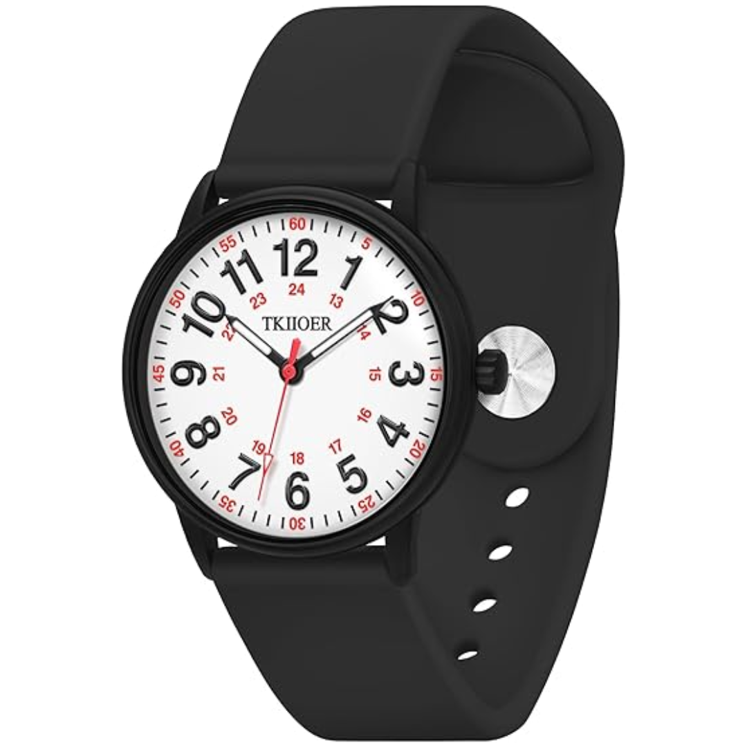 Sjuksköterskeklocka Vattentät med Lysande Urtavla 11