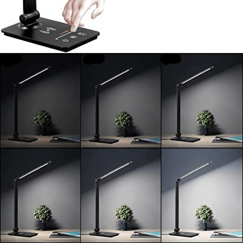 Skrivbordslampa med Trådlös Laddning och Justerbar Ljusstyrka 2