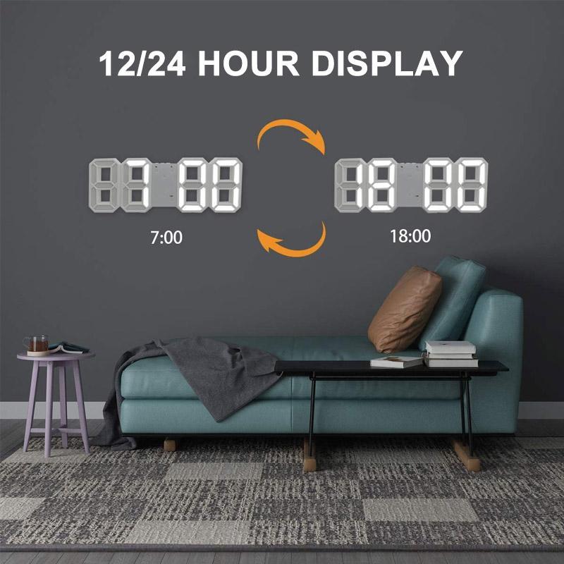 Smart 3D Digital Väckarklocka med LED-display 7